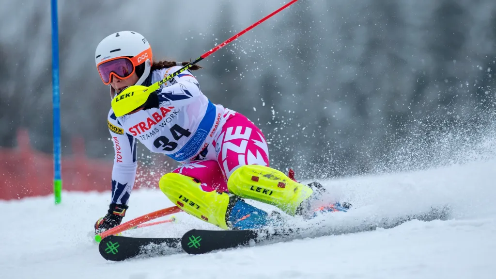 Česká lyžařka Gabriela Capová ve Špindlerově Mlýně