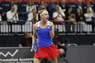 Marie Bouzková v utkání proti Švýcarsku