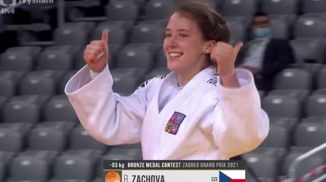 Utkání judistky Zachové o bronz na turnaji v Bělehradě