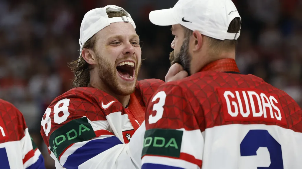 David Pastrňák a Radko Gudas