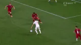 Gól v utkání Česko - Španělsko: Gavi - 1:1 (45.+3 min.)