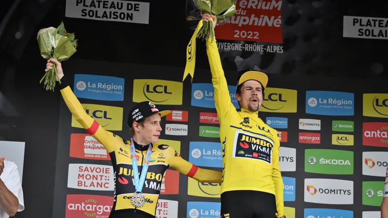 Jonas Vingegaard a Primož Roglič na Critériu du Dauphiné
