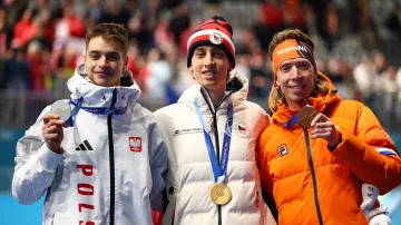 Medailový ceremoniál se zlatým Metodějem Jílkem