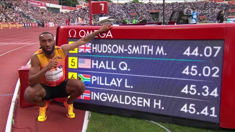 Evropský rekord Matthewa Hudsona-Smithe na 400 metrů