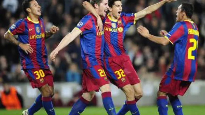 Radost hráčů Barcelony