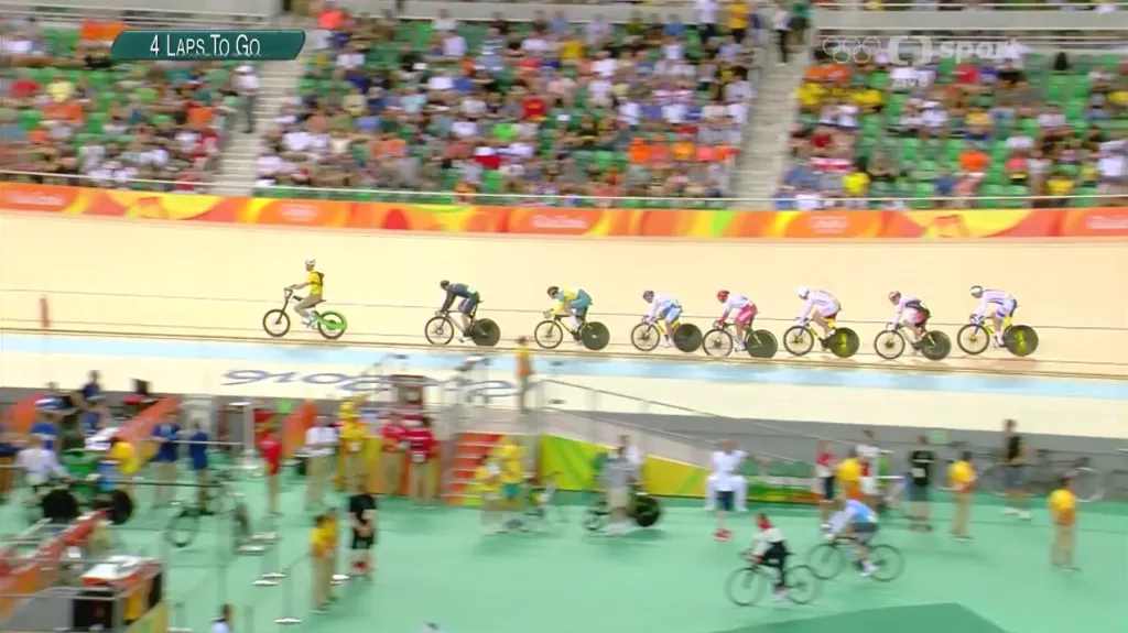 Pavel Kelemen v 1. kole keirinu