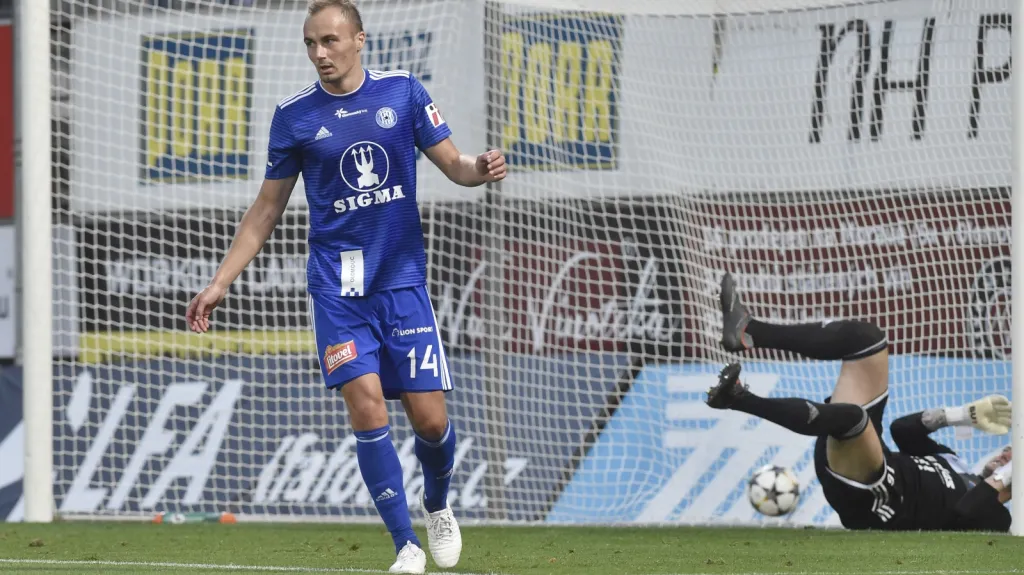 Útočník Sigmy Olomouc Pavel Dvořák 