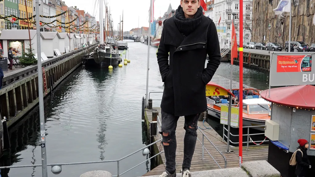 Jan Kliment na oblíbeném nábřeží Nyhavn v Kodani
