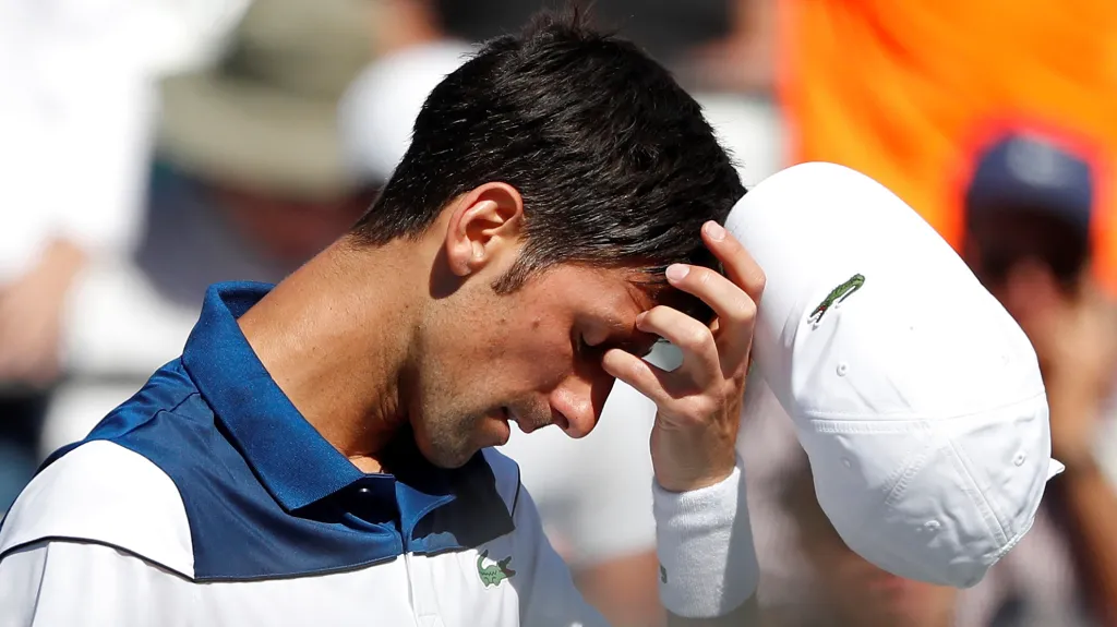 Novak Djokovič po porážce v Miami