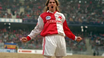 Radost Karla Poborského v dresu Slavie