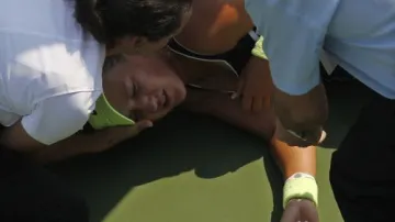 Viktoria Azarenková zkolabovala