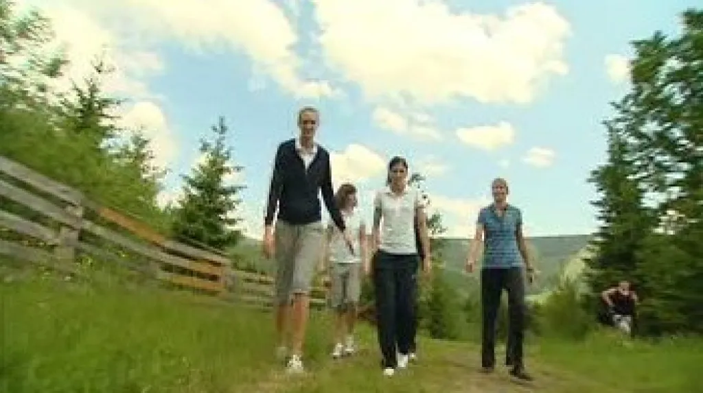 Hráčky na patnáctikilometrové túře