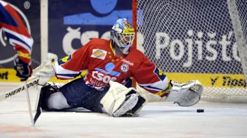 Brankář Pardubic Dušan Salfický