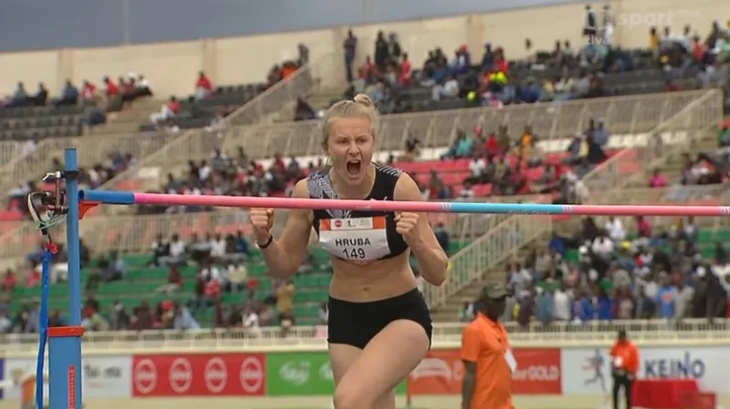 Vítězný skok výškařky Hrubé na mítinku v Nairobi