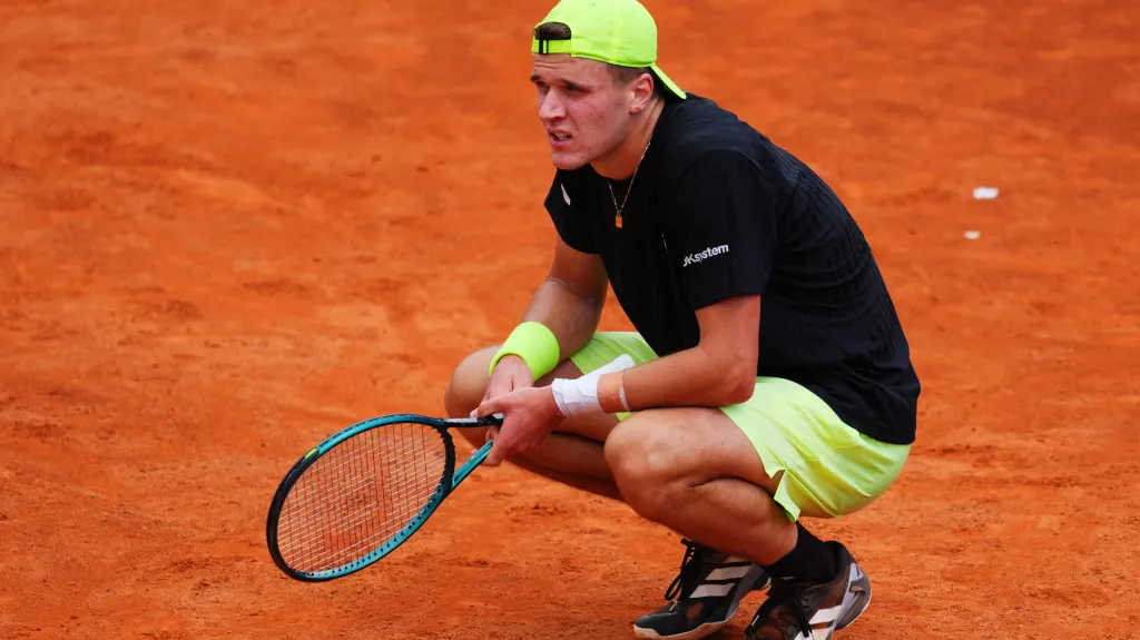 Jakub Menšík na turnaji v Římě