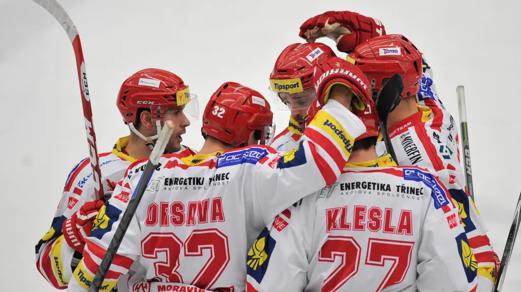 Radost hokejistů Třince