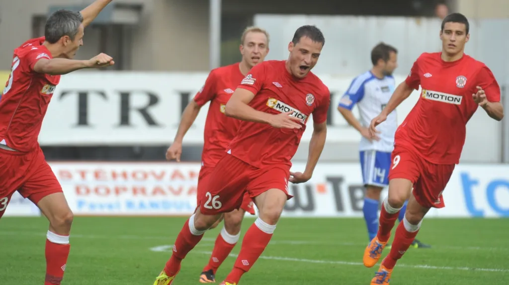 Slavící hráči Zbrojovky Brno