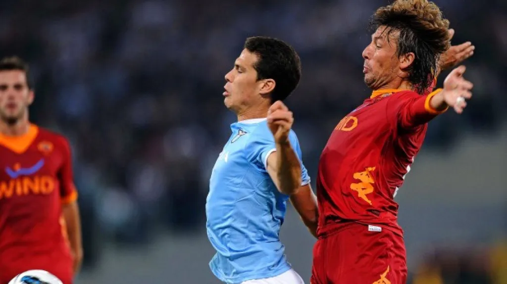 Fotbalisté Lazio a AS Řím