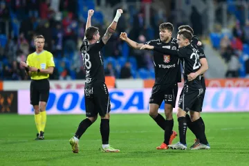 Radost fotbalistů Hradce Králové