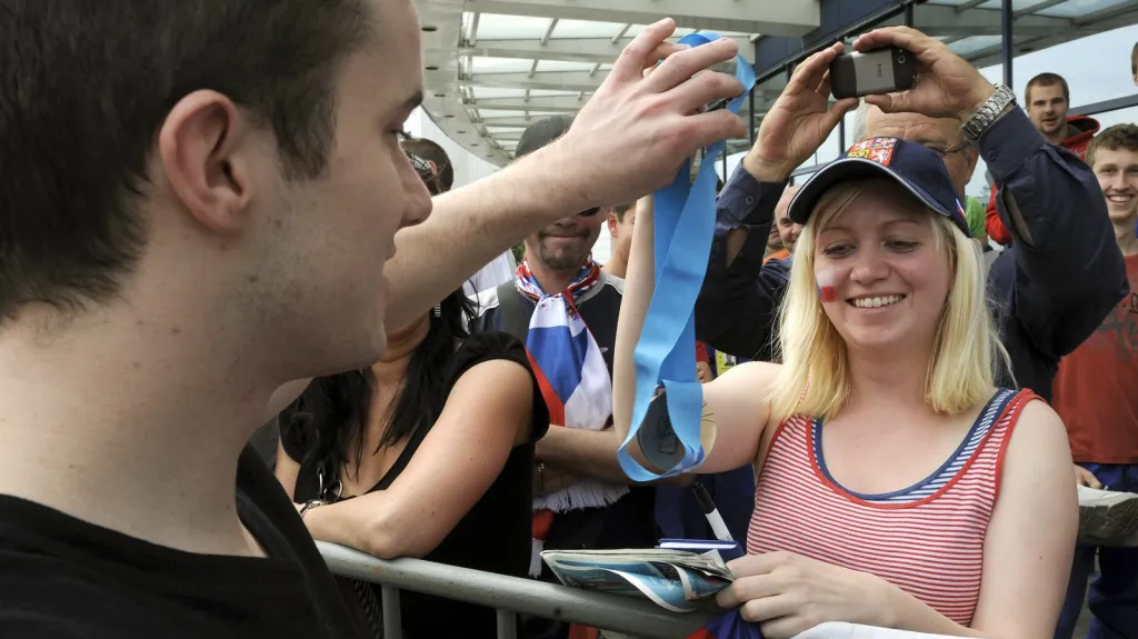 Fanoušci českých hokejistů