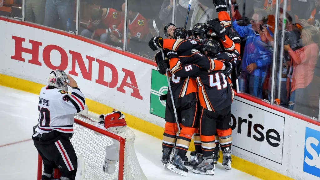Radost hokejistů Anaheimu