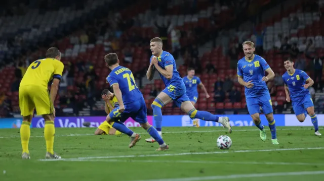 Gól v utkání Švédsko - Ukrajina: Dovbyk - 1:2 (120.+1 min.)