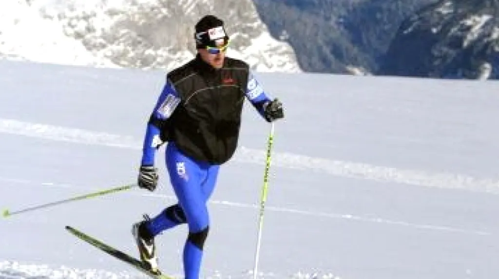Lukáš Bauer při tréninku v Ramsau