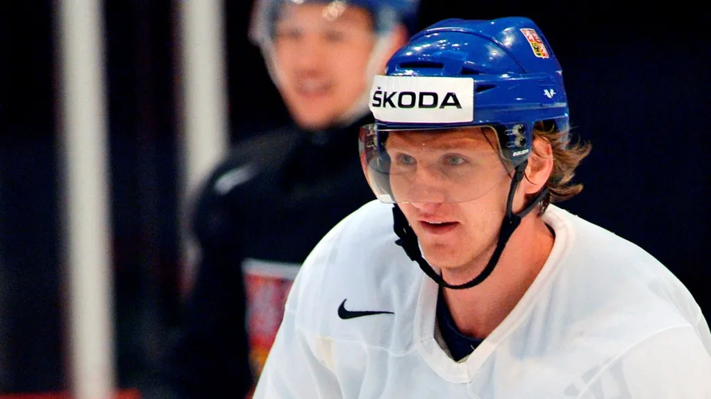 Martin Erat na tréninku českého mužstva
