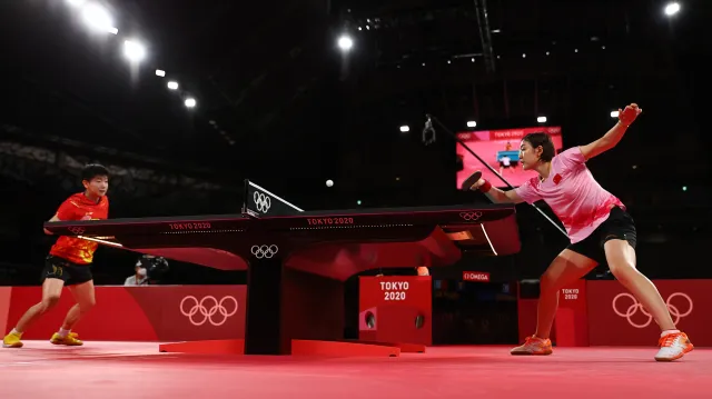 Záznam finálového utkání ve stolním tenise žen