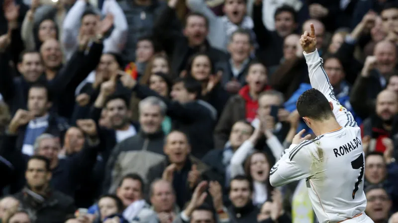 Cristiano Ronaldo slaví trefu za Real Madrid