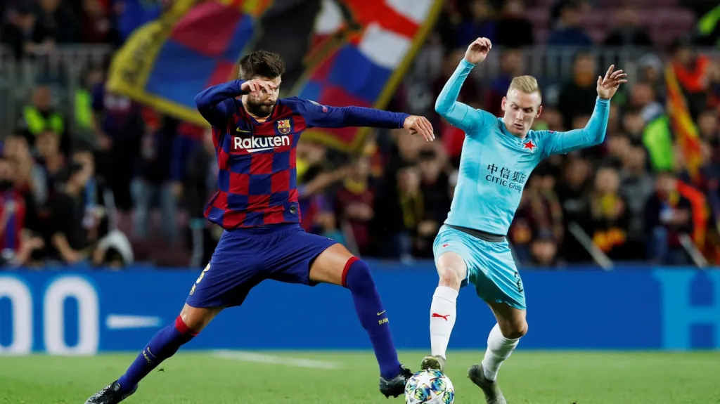 Utkání Barcelona - Slavia