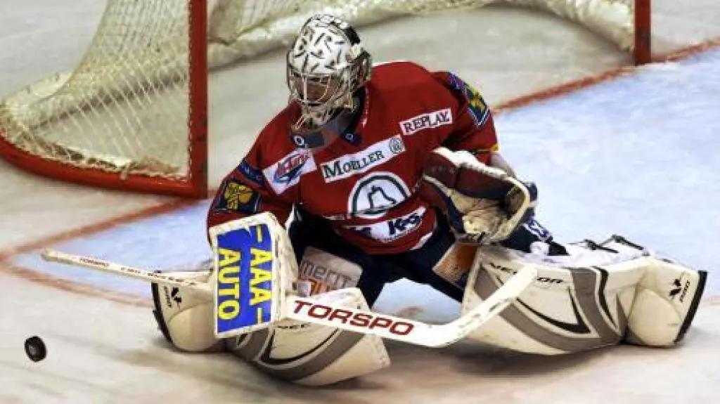 Pardubický brankář Martin Růžička