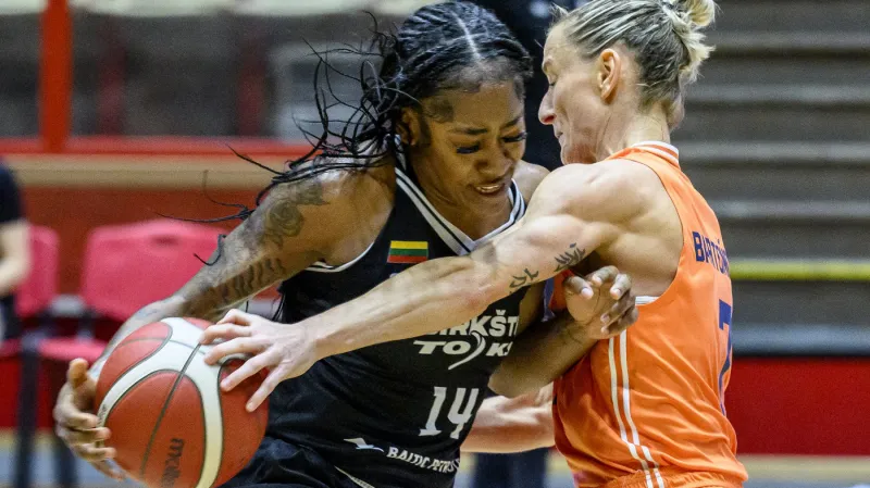 Závěr utkání Levhartice Chomutov – Kibirkštis Vilnius