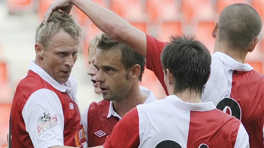 Radost hráčů Slavie