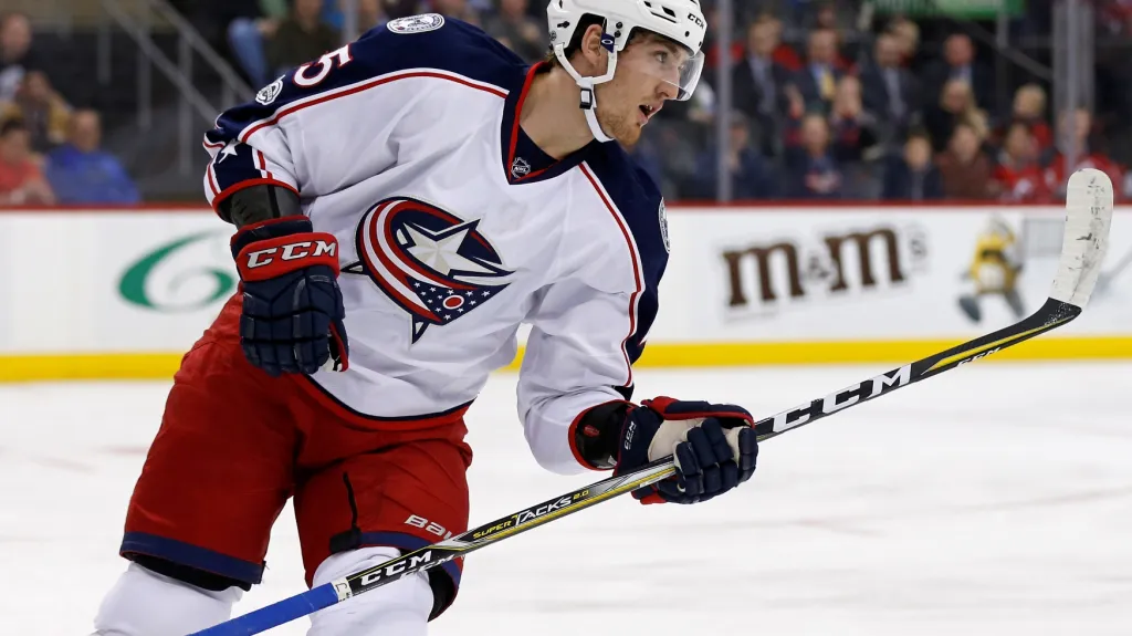 Lukáš Sedlák v dresu Columbusu Blue Jackets