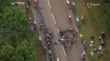 Pád Tejaye van Garderena v sedmé etapě Tour