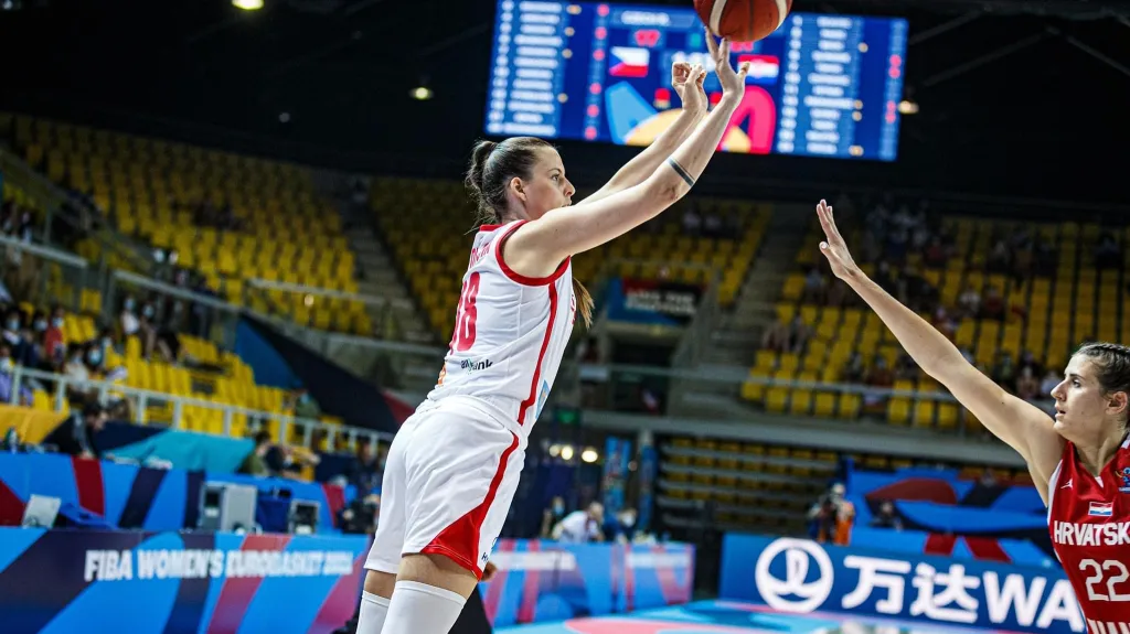 Natálie Stoupalová v reprezentačním zápase proti Chorvatsku