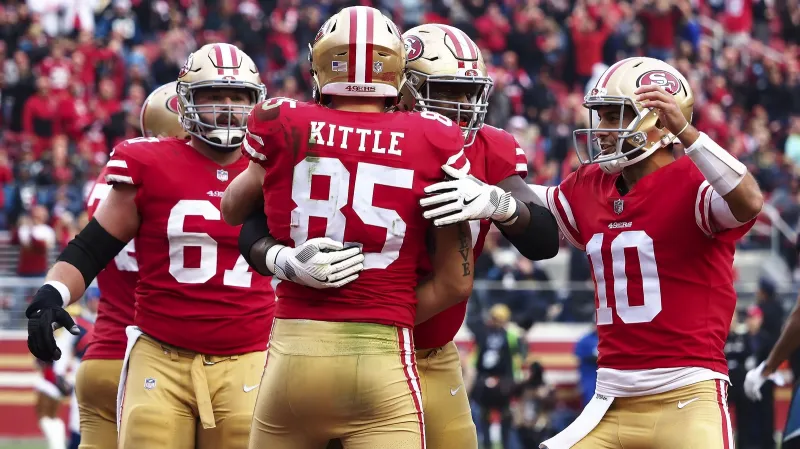 Radost hráčů San Francisca 49ers