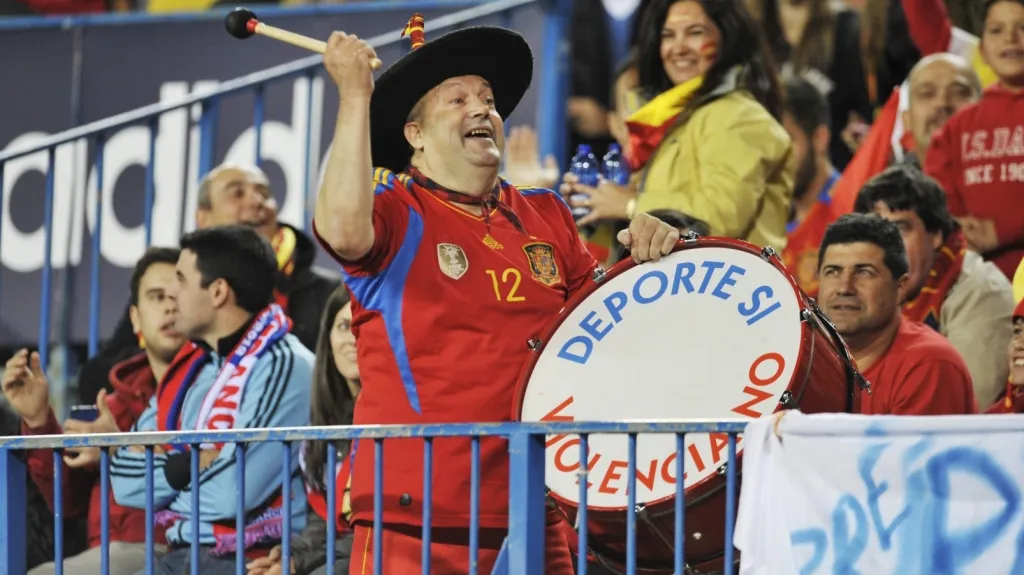 Slavný španělský fanoušek Manolo el del bombo