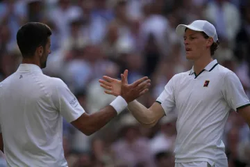 Jannik Sinner po semifinálovém vítězství nad Novakem Djokovičem