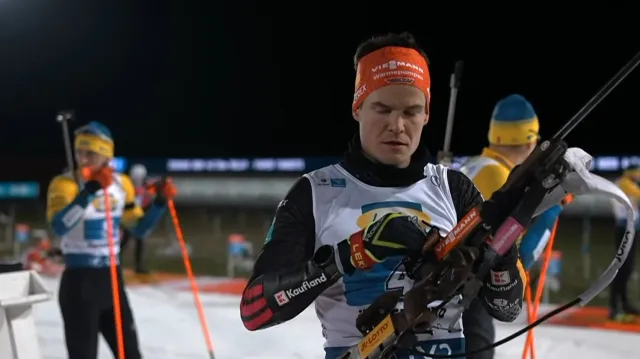 Biatlon SP Östersund – štafeta mužů (nástřel)
