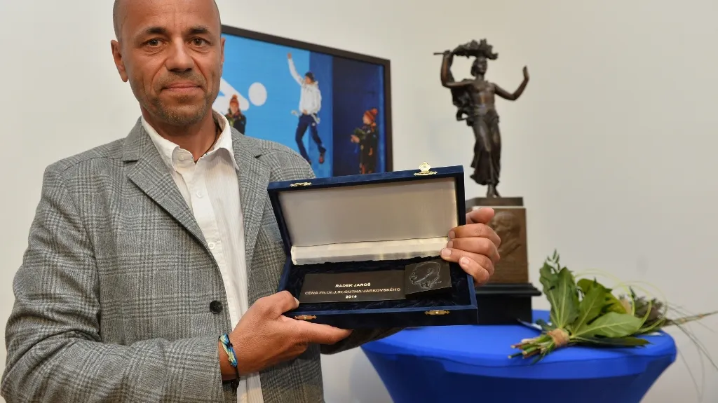 Radek Jaroš s cenou Jiřího Gutha-Jarkovského