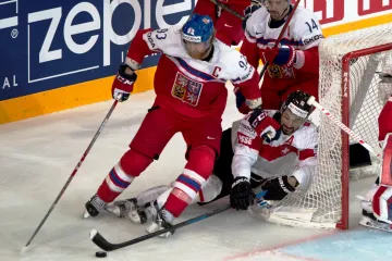 Jakub Voráček v utkání se Švýcarskem