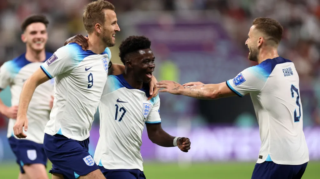 Radost fotbalistů Anglie