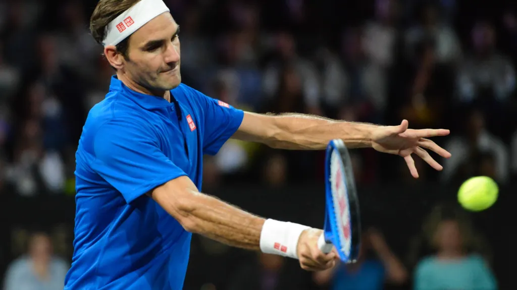 Roger Federer při Laver Cupu
