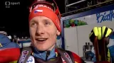 Reakce Ondřeje Moravce po závěrečném úseku smíšených štafet