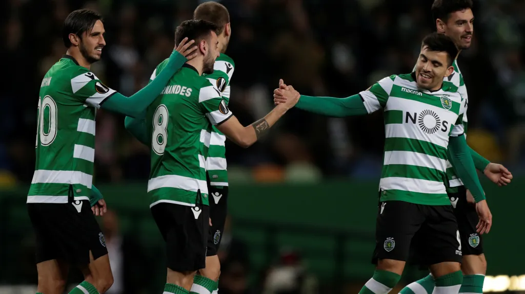 Slavící fotbalisté Sportingu