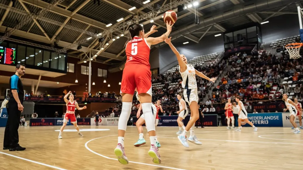 Natálie Stoupalová v kvalifikačním utkání proti Nizozemsku