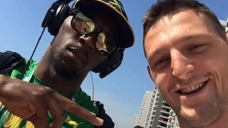 Lukáš Krpálek se v olympijské vesnici stihnul vyfotit s Usainem Boltem