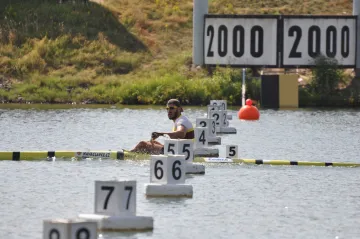 Kajakář Josef Dostál na mistrovství republiky